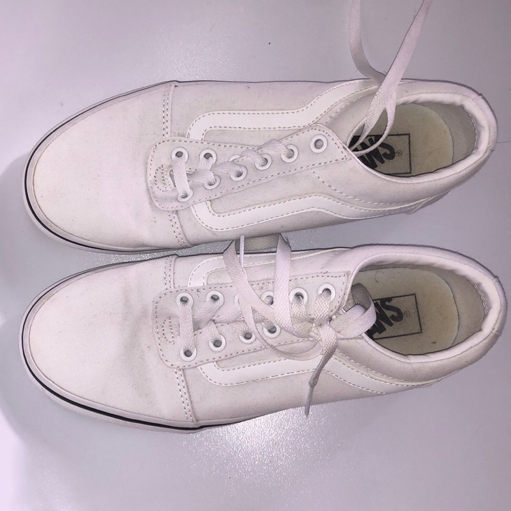 white vans barely worn